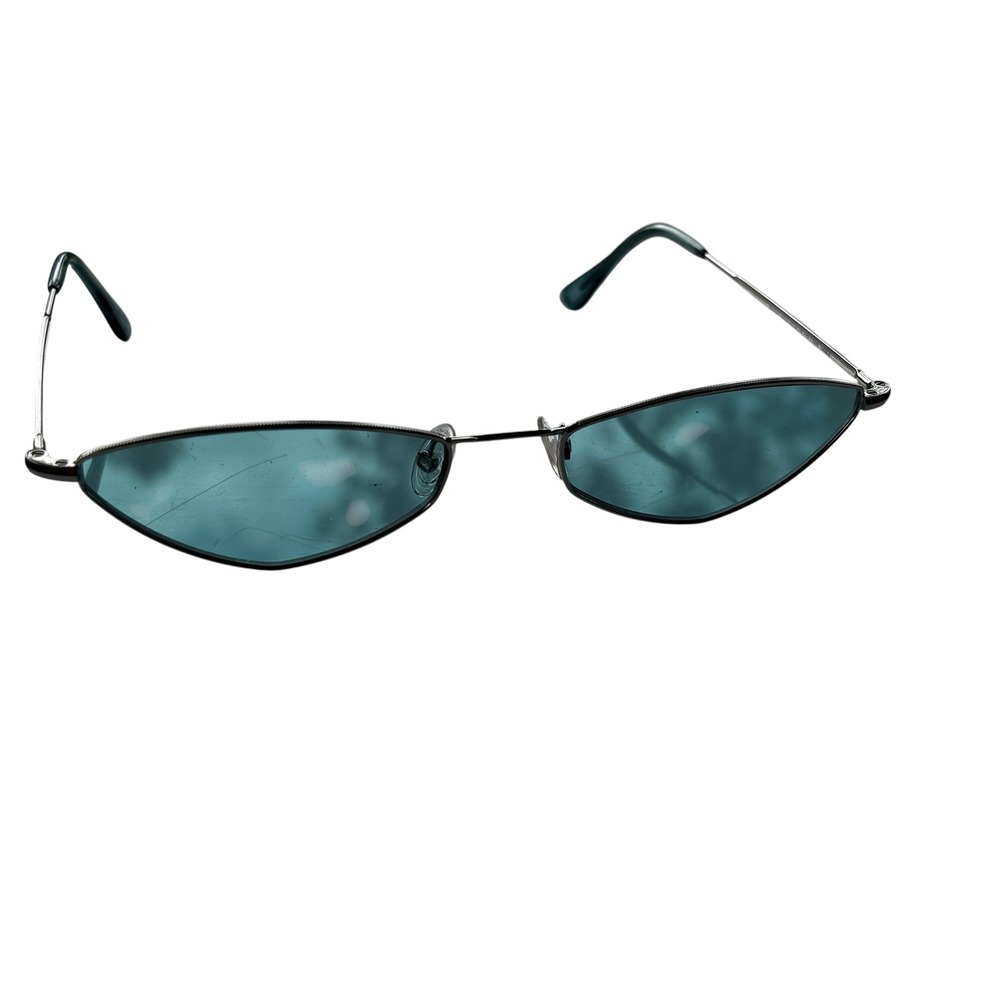 Andy Wolf Eliza Sun Sunglasses 57/19 Teal Gunmetal Cat‎ Eye Handmade France